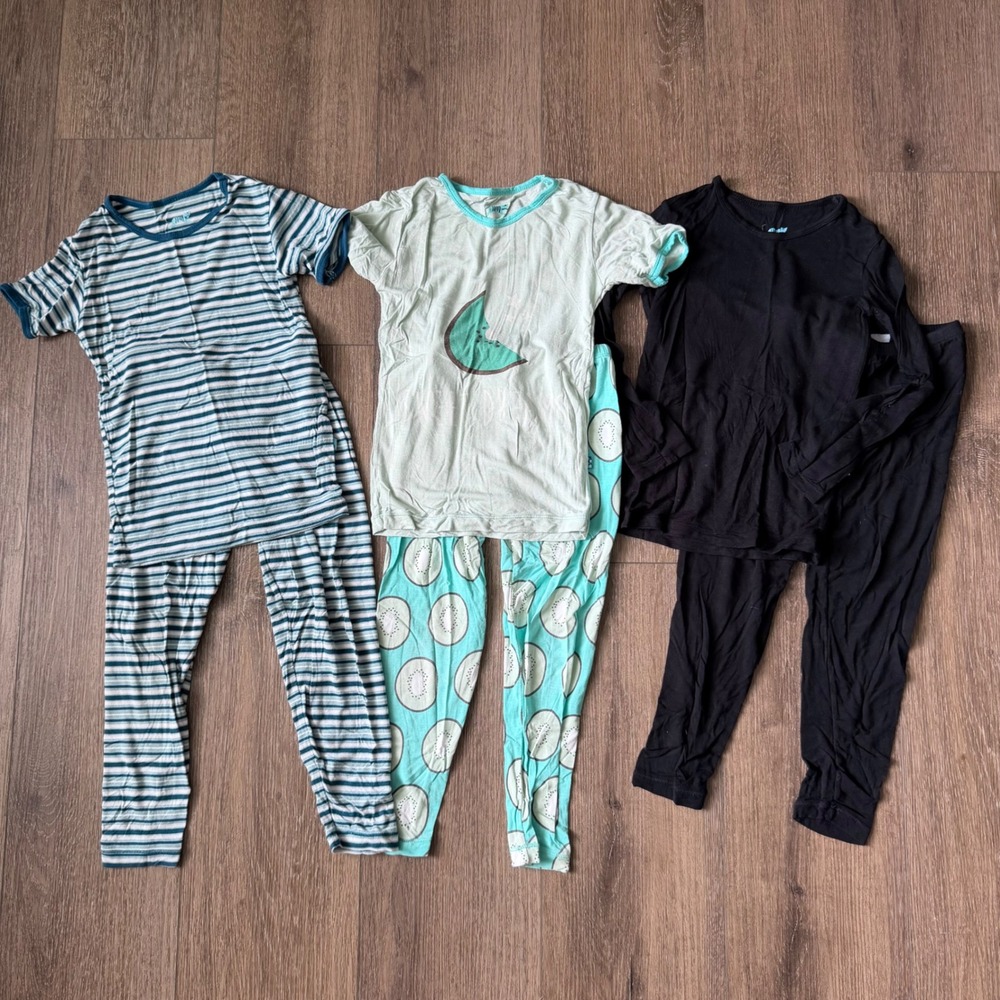 Catch a Tiger by Kickee Pants Pajama Lot Boys Size 5 Multi Bamboo Viscose 11pc